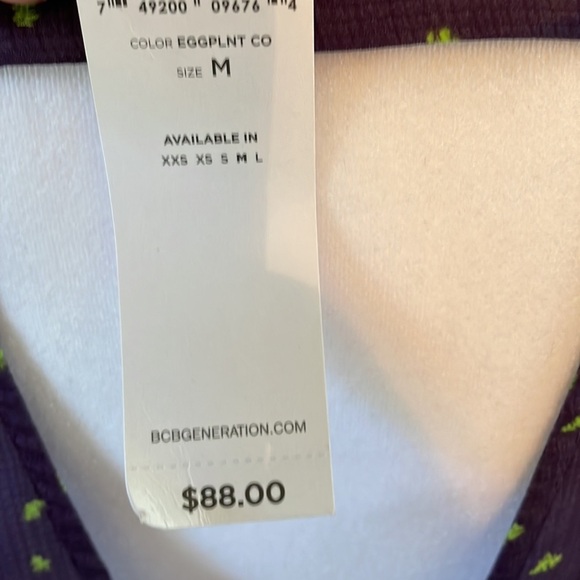 NWT BCBG PURPLE SHEET TOP - Picture 3 of 5